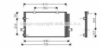 AVA QUALITY COOLING au5078d -  Конденсатор, кондиционер